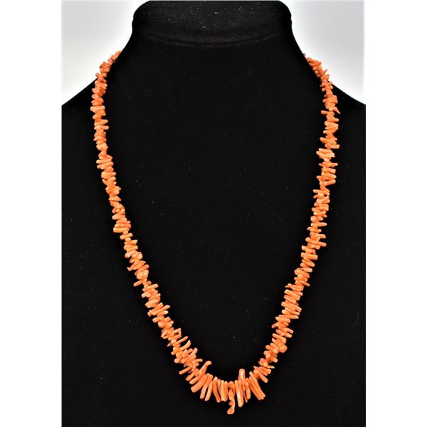 Beautiful Red Branch Coral Necklace