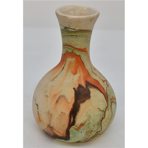 Vintage Nemadji Swirl Pottery Vase