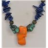 Image 3 : Sterling, Turquoise, Lapis, and Coral Necklace