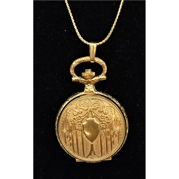 Colibri Quartz Pocket Watch Pendant Neckace