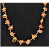 Image 1 : Estate Baltic Amber and Garnet Nugget Necklace