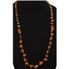 Image 3 : Estate Baltic Amber and Garnet Nugget Necklace