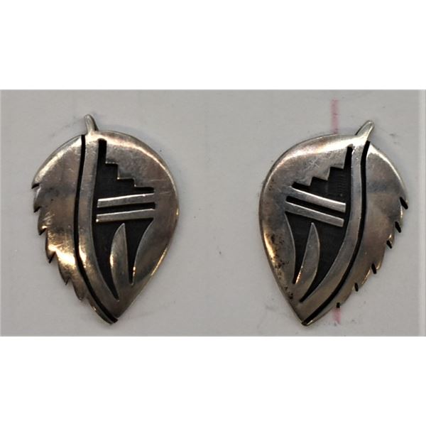 Hopi Sterling Earrings by Marcus Coochwikvia