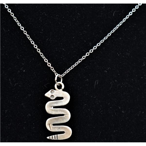 Sun West Silver Co. Sterling Rattlesnake Necklace