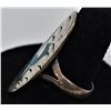 Image 2 : Vintage Navajo Sterling Chip Inlay Turquoise Ring