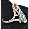 Image 3 : Navajo Sterling Chip Inlay Ring, Size 7.75