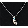 Image 1 : Sterling Turquoise Kokopelli Necklace