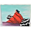 Image 2 : 2 Original Sioux Acrylic Paintings, Kills Thunder