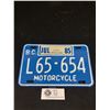 Image 1 : Mint Condition 1985 BC Motorcycle Licnese Plate