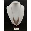 Image 1 : Signed FAC Designer Rose Gold and Silver Necklace- Fifth Avenue Collection