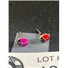 Image 2 : Pair of Vintage Sterling Silver with Enamel Lady Bug Stud Earrings