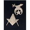 Image 1 : 2 Vintage Masonic Metal Plaques