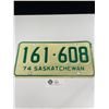 Image 1 : Almost Mint Condition 1974 Saskatchewan License Plate