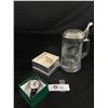 Image 1 : Glass Stein, Mickey Mouse Watch & Rhinestone Golf Bag Brooch