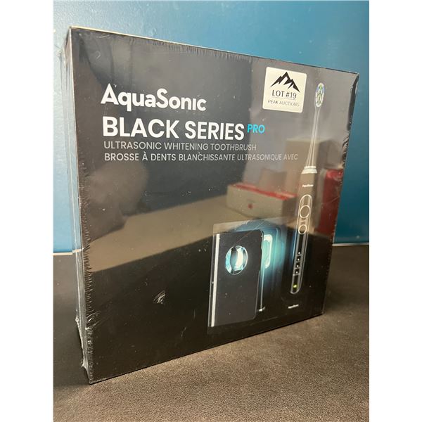 Lot of 1 Aquasonic Black Series PRO – Ultra Whitening Power Toothbrush w/ UV Sanitizing Base