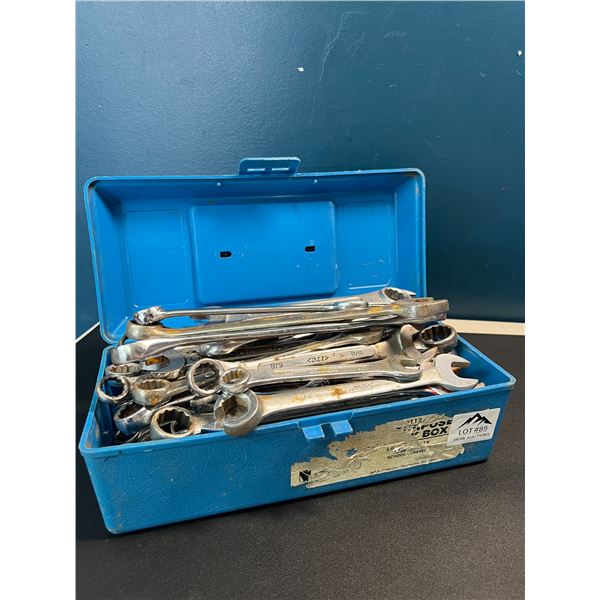Lot of 1 Toolbox Full of Assorted Wrenches - Used