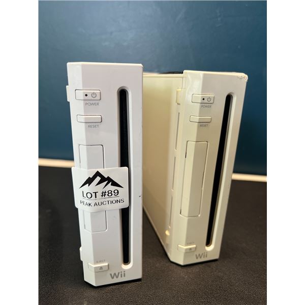 Lot of 2 Nintendo Wii Consoles - Used - (Power On)