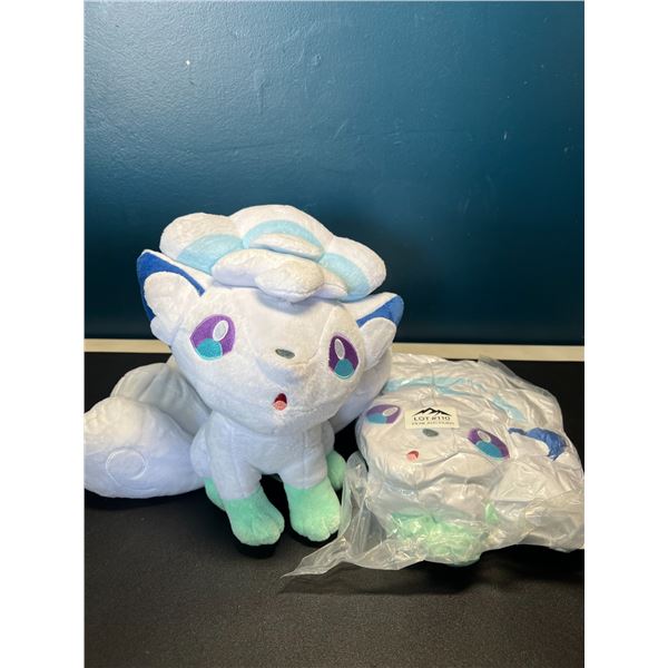 Lot of 2 Alolan Vulpix Pokemon Plushies - 8 inches tall