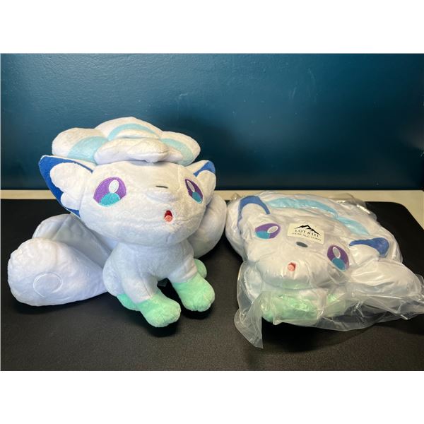 Lot of 2 Alolan Vulpix Pokemon Plushies - 8 inches tall