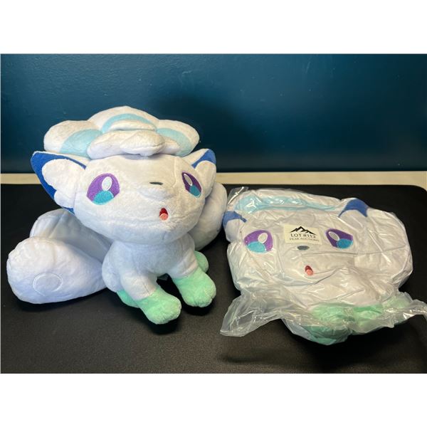 Lot of 2 Alolan Vulpix Pokemon Plushies - 8 inches tall
