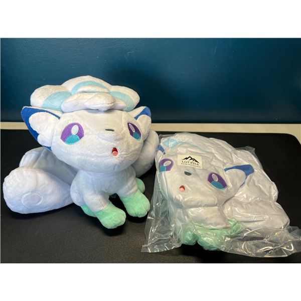 Lot of 2 Alolan Vulpix Pokemon Plushies - 8 inches tall
