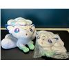Image 1 : Lot of 2 Alolan Vulpix Pokemon Plushies - 8 inches tall