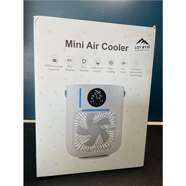 Lot of 1 Mini Air Cooler - Type-C - LED Display, 1000mL tank w/ Misting