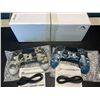 Image 1 : Lot of 2 Wireless Double-Shock Controllers For Playstation 4 (PS4) - Camo Design (Blue+Green)