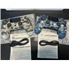 Image 2 : Lot of 2 Wireless Double-Shock Controllers For Playstation 4 (PS4) - Camo Design (Blue+Green)