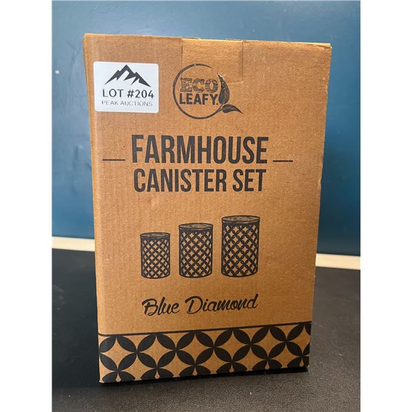 Lot of 1 Farmhouse Canister Set - 3PCs