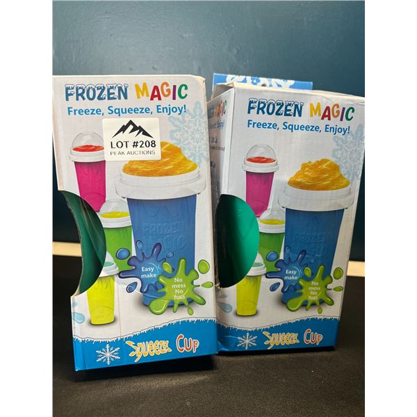 Lot of 2 FrozenMagic Squeeze Cups - Slushie Cups!