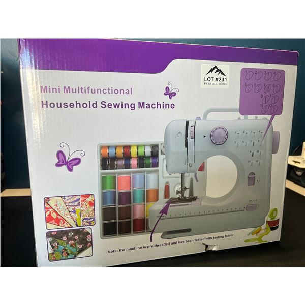 Lot of 1 Mini Multifunctional Household Sewing Machine - 12 Stitch Patterns
