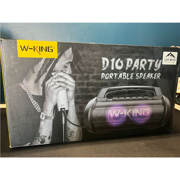 Lot of 1 W-King D10 Portable Wireless Bluetooth Party Speaker/Boombox - 70W