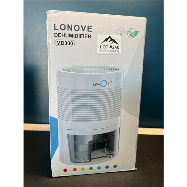 Lot of 1 Lonove MD300 Portable Dehumidifier w/ 900mL Tank