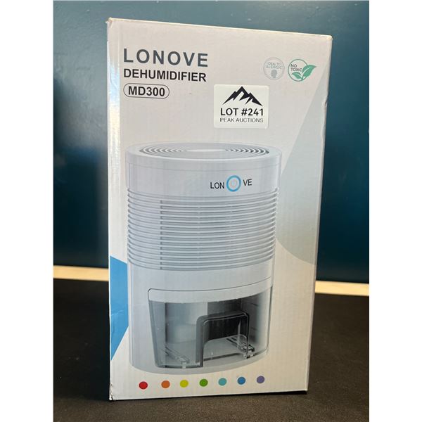 Lot of 1 Lonove MD300 Portable Dehumidifier w/ 900mL Tank
