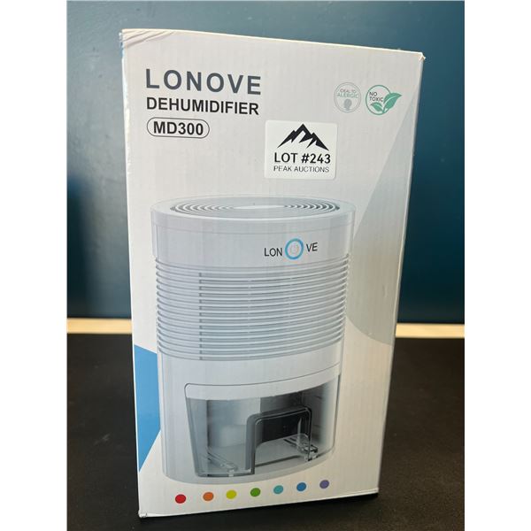 Lot of 1 Lonove MD300 Portable Dehumidifier w/ 900mL Tank