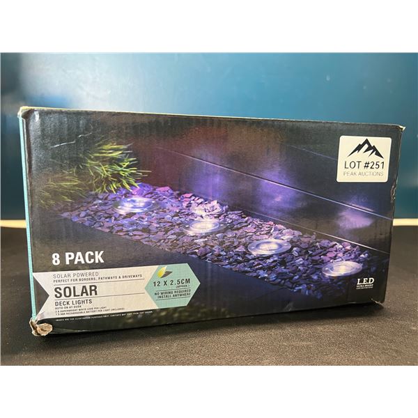 Lot of Solar Powered Garden Deck Lights - 8pack