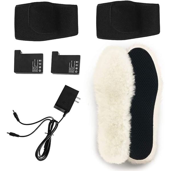 Lot of 1 Pair of Heated Wool Insoles - Size 34/35