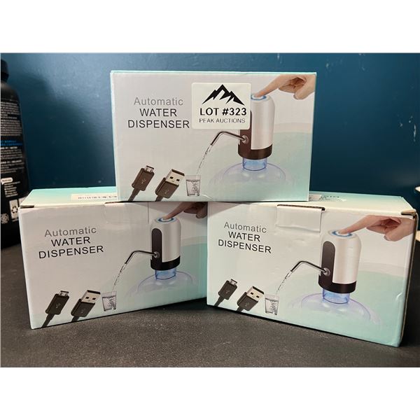 Lot of 3 Automatic Water Dispensers - Rechargeable