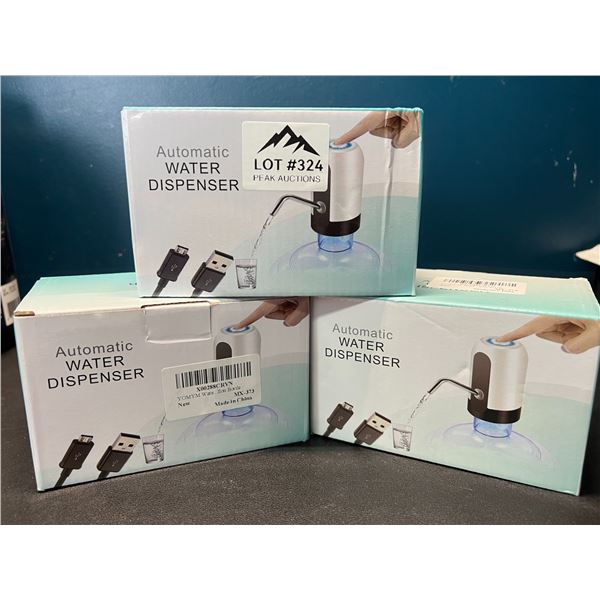 Lot of 3 Automatic Water Dispensers - Rechargeable