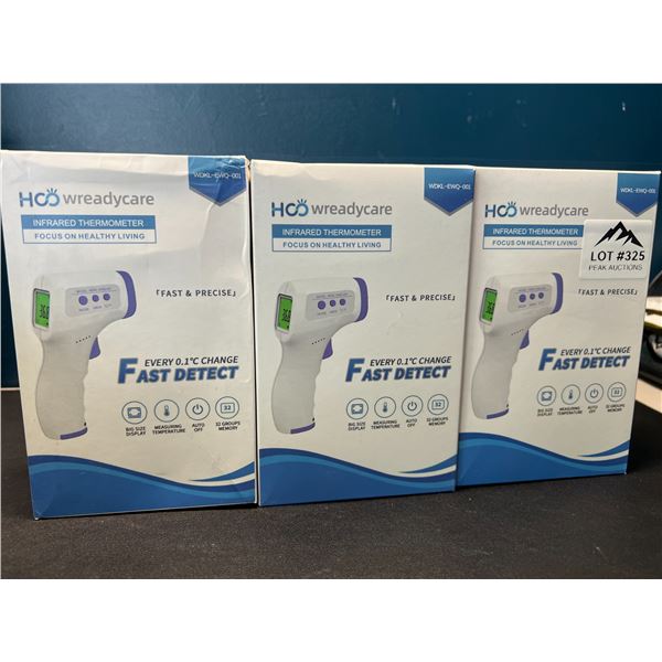 Lot of 3 Non-Contact Infrared Forehead Thermometers