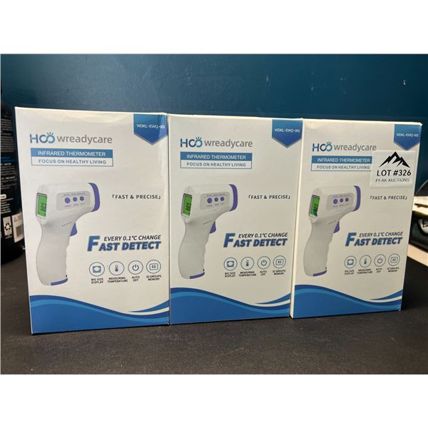 Lot of 3 Non-Contact Infrared Forehead Thermometers