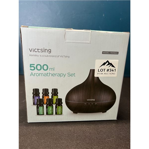 Lot of 1 Victsing 500mL Aromatherapy Diffuser Set - Includes 6 Essential Oils!