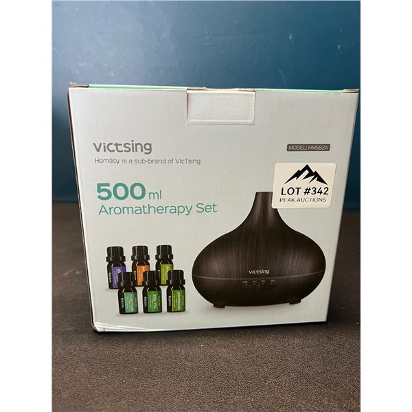 Lot of 1 Victsing 500mL Aromatherapy Diffuser Set - Includes 6 Essential Oils!
