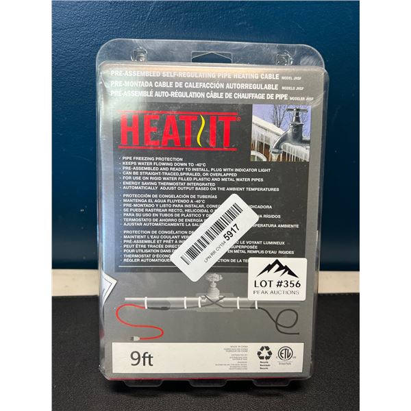 Lot of 1 HeatIt Pre-Assembled Self-Regulating Pipe Heating Cable - 9FT