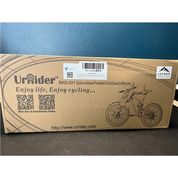 Lot of 1 Quick-Release Portable Child Seat for Bicycles