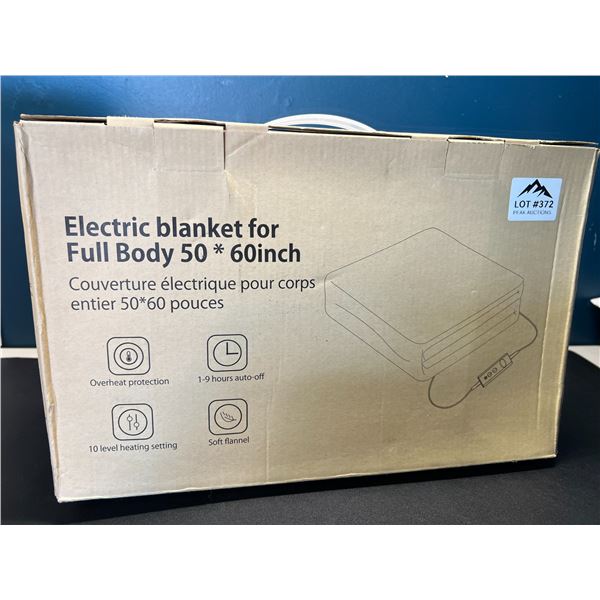 Lot of 1 Electric Blanket for Full Body - 50x60 inch - Grey