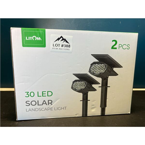 Lot of Litom 30LED Solar Landscape Lights - 2pack