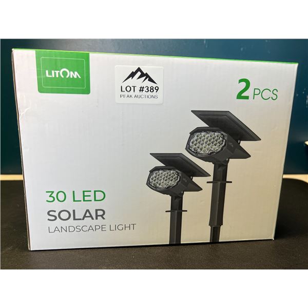 Lot of Litom 30LED Solar Landscape Lights - 2pack