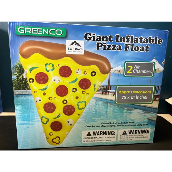 Lot of 1 Giant Inflatable Pizza Pool Float - 75 x 61 inches!